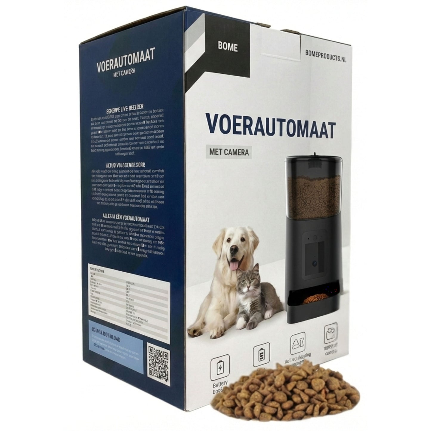 Voerautomaat - Camera en Audio - Inclusief SD-Kaart - Automatische Voerbak Kat - Zwart