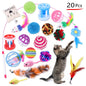 Kattenspeelgoed Set 20-delig – Hengels, Muisjes & Accessoires van Fleece