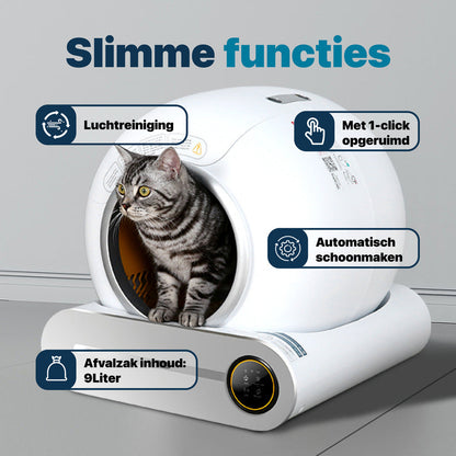 Automatische Kattenbak - Zelfreinigend - Met App en Touchscreen - Rosekleurig