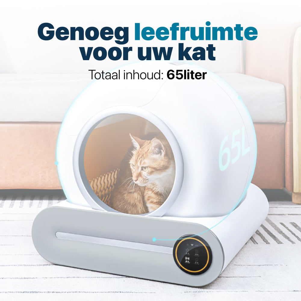 Automatische Kattenbak - Zelfreinigend - Met App en Touchscreen - Rosekleurig