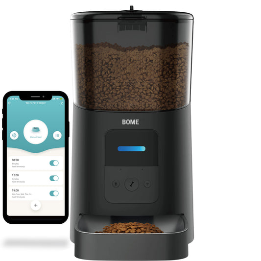 Voerautomaat - App en Audio - Automatische Voerbak Kat - Zwart