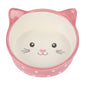 Happy Pet Voerbak Kat Polka Roze / Creme