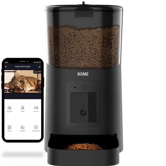 Voerautomaat - Camera en Audio - Inclusief SD-Kaart - Automatische Voerbak Kat - Zwart
