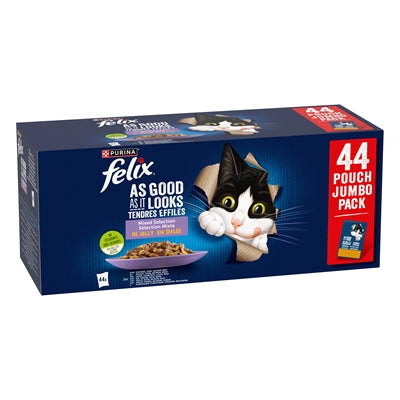 Felix Pouch Elke Dag Feest In Gelei Mix Box Tonijn / Zalm / Rund / Kip
