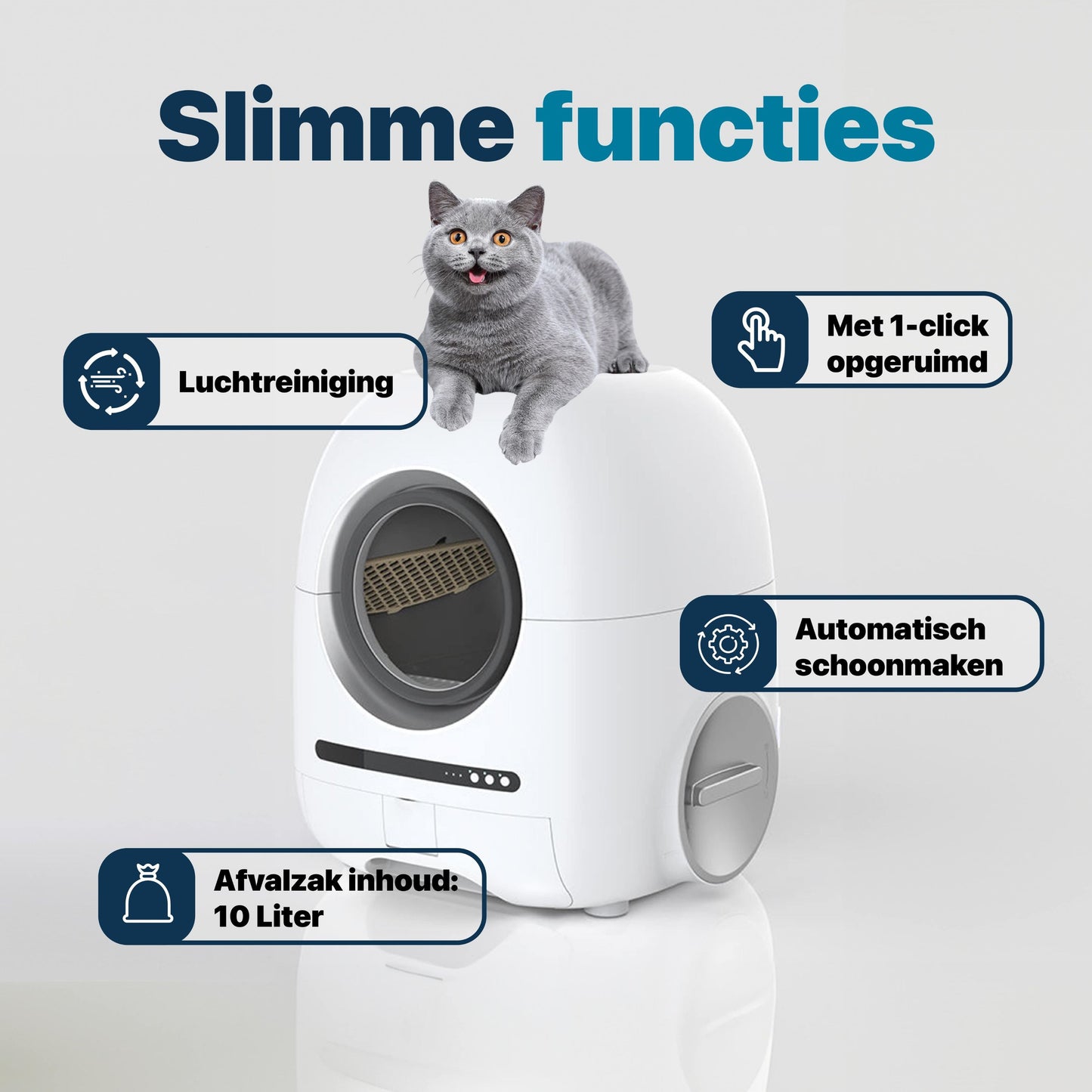 Automatische Kattenbak met Camera en App - Zelfreinigende Kattenbak
